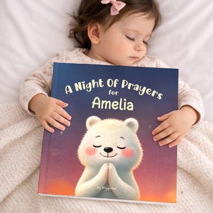 Custom Baby Book – A Night Of Prayers Personalized Baptism & Christening Gift