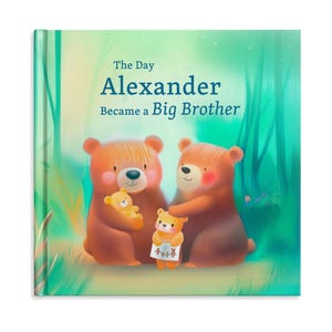 Personalized Big Brother Book – Custom Story for a Boy Becoming a Big Sibling – Keepsake Gift for Child, Pregnancy, New Baby or Baby Shower