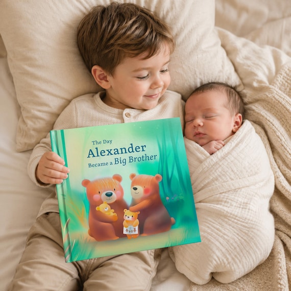 Personalized Big Brother Book - Custom Keepsake Story, New Sibling Gift