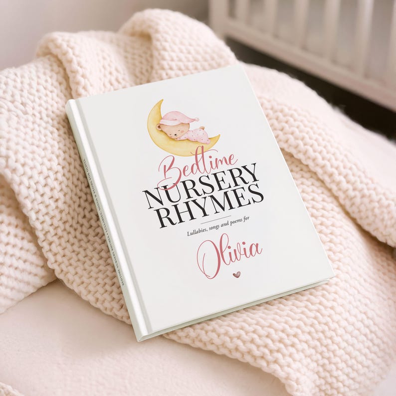 Personalized Nursery Rhymes Book for Baby – Baby Shower, Christening ...