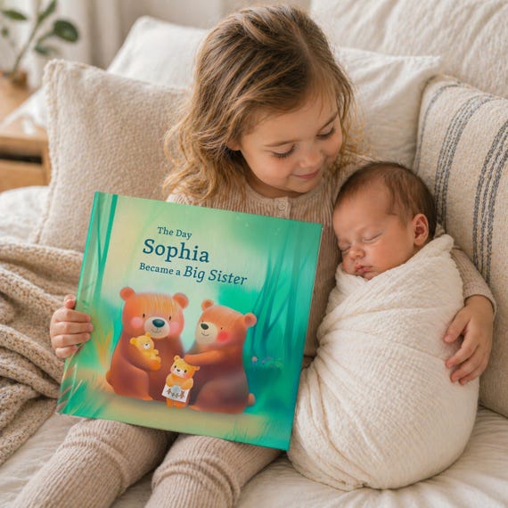 Personalized Big Sister Book – Custom Keepsake Story, New Sibling Gift