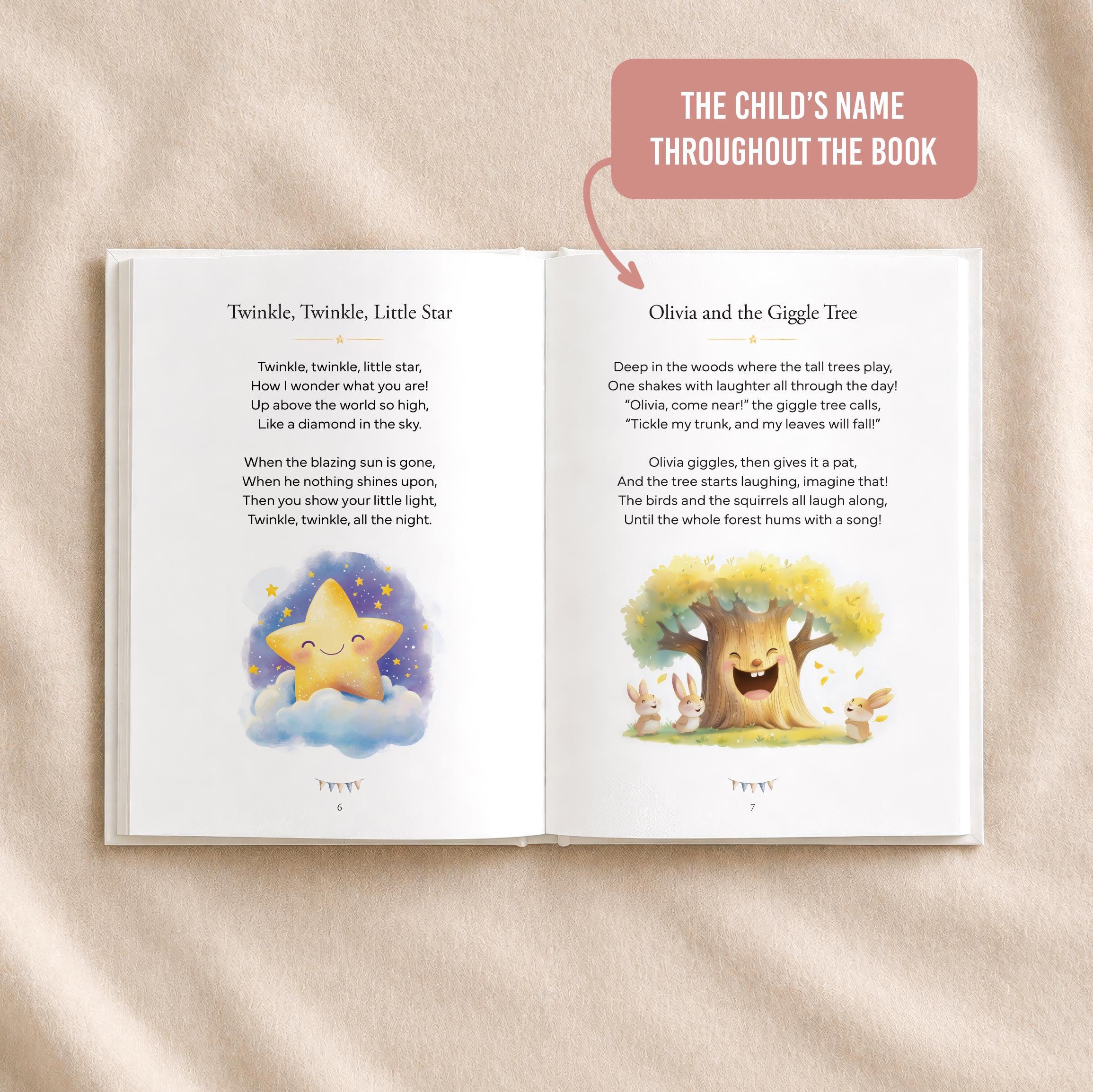 Personalized Nursery Rhymes Book for Baby – Custom Name Bedtime Story ...