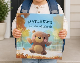 Personalized First Day of School Book – Keepsake Gift with Child's Name