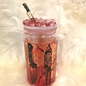 Blood Drip Horror knife tumbler