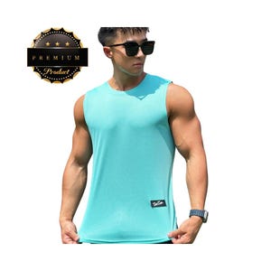 Men&#39;s Gym Top Men Fitness Sleeveless Shirt Male Mesh Breathable Fitness Sports Vest Undershirt Gyms Running Vest Men