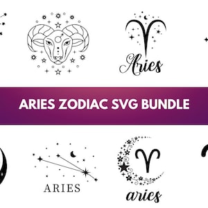 Aries SVG – Zodiac Sign Cut File for Cricut, Horoscope Clipart, Astrology Aries Symbol Design