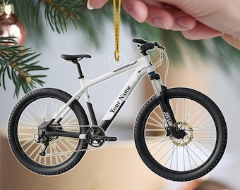 Personalized Bicycle Christmas Ornaments,Cycling Acrylic Ornament, Biker Gift,Christmas Gifts For Bicycle Rider,Bike Xmas Acrylic Ornament