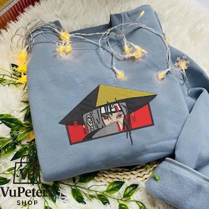 Cute Characters Embroidered Sweatshirt, Custom Anime Shirt, Anime Gift For Him