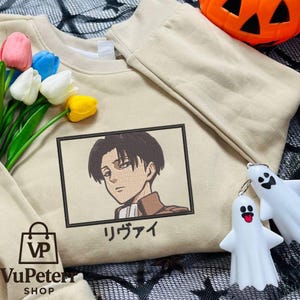 Premium Quality Anime Embroidery Sweatshirt, Stylish Anime Hoodie, Perfect Gift for Anime Fans