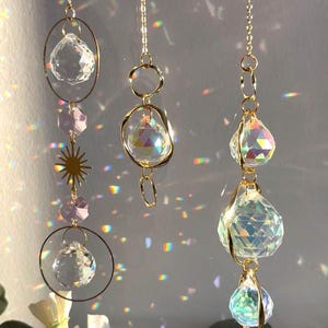 Kristall-Sonnenfänger mit Prismen Regenbogen-Lichtfänger fürs Fenster | Ästhetische Fensterdeko & Geschenkidee