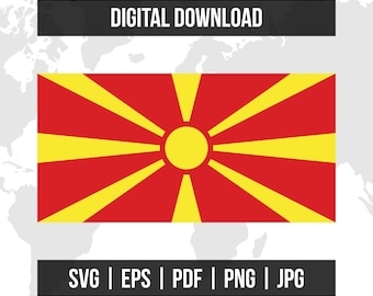 北マケドニア国旗 SVG、マケドニア国立国旗、クリカット カット