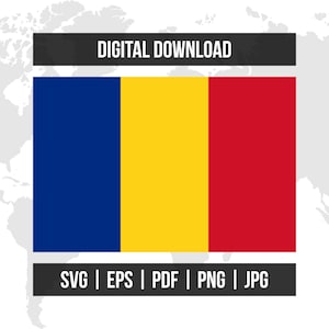 Romania Flag | National Flag | svg eps pdf png jpg | High-Quality Vector Digital Download