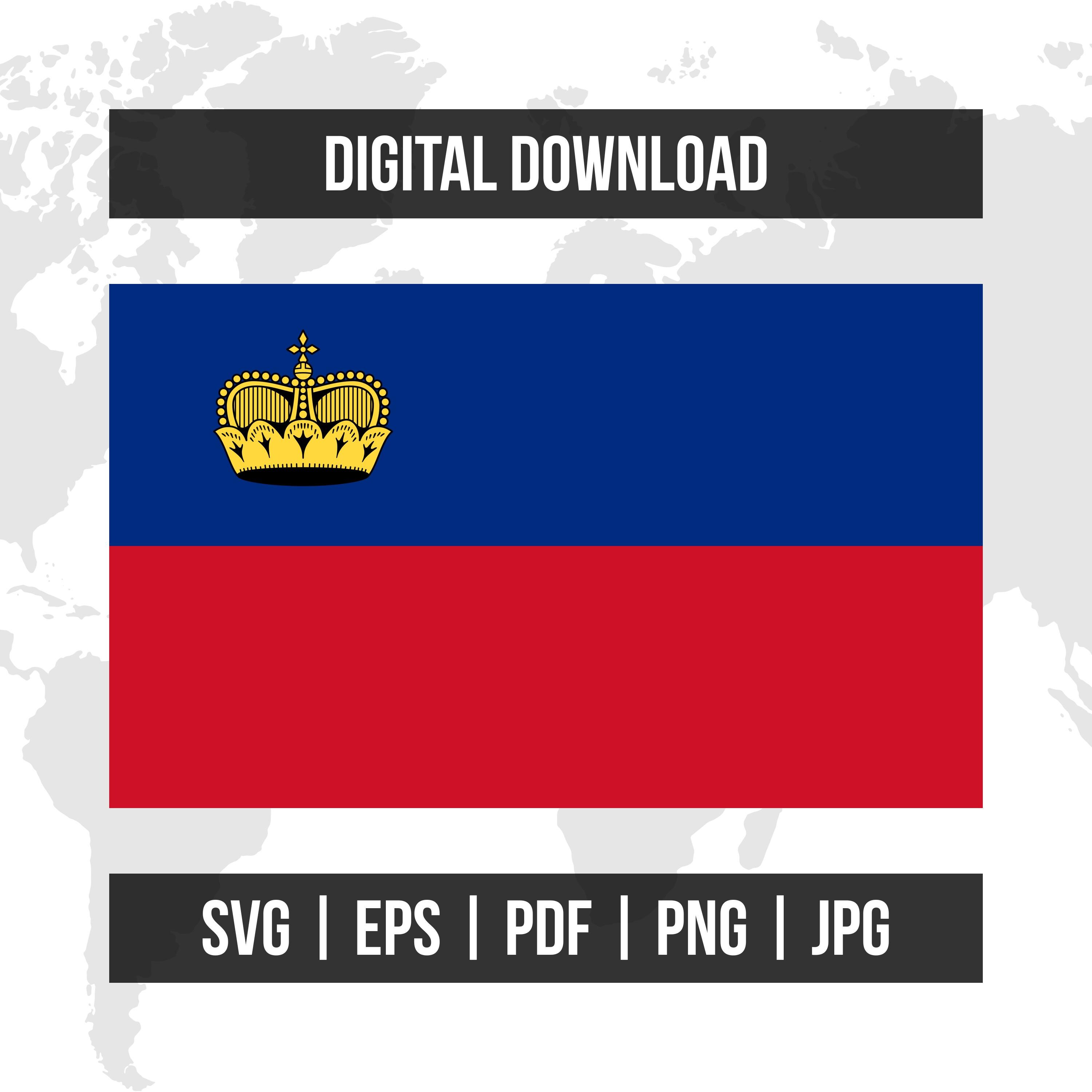 リヒテンシュタイン国旗 | 国旗 | svg eps pdf png jpg | 高品質ベクターデジタルダウンロード