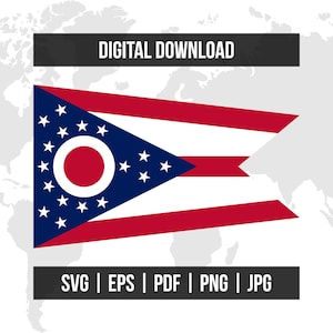 Ohio Flag | State Flag | svg eps pdf png jpg | High-Quality Vector Digital Download