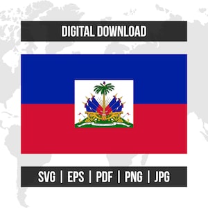 Haiti Flag | National Flag | svg eps pdf png jpg | High-Quality Vector Digital Download