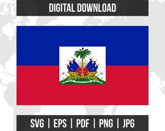 Haiti Flag | National Flag | svg eps pdf png jpg | High-Quality Vector Digital Download