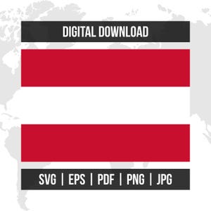 Austria Civil Flag | National Flag | svg eps pdf png jpg | High-Quality Vector Digital Download