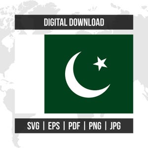 Pakistan Flag | National Flag | svg eps pdf png jpg | High-Quality Vector Digital Download
