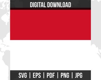 Bandera de Mónaco / Bandera Nacional / SVG EPS PDF PNG JPG / Descarga digital vectorial de alta calidad