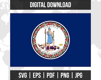 Virginia Flag | State Flag | Printable Vector Files | Digital Download