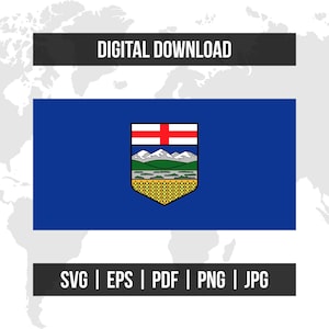 Alberta Flag | Provincial Flag | svg eps pdf png jpg | High-Quality Vector Digital Download