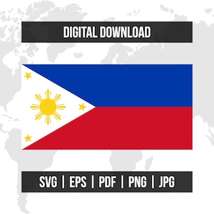 Philippines Flag | National Flag | svg eps pdf png jpg | High-Quality Vector Digital Download