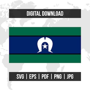 Torres Strait Islanders Flag | Indigenous Flag | Printable Vector Files | Digital Download
