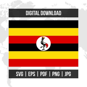 Uganda Flag | National Flag | svg eps pdf png jpg | High-Quality Vector Digital Download