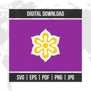Kyoto Flag | Japan Prefectural Flag | svg eps pdf png jpg | High-Quality Vector Digital Download
