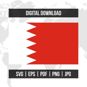 Bahrain Flag | National Flag | svg eps pdf png jpg | High-Quality Vector Digital Download