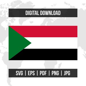 Sudan Flag | National Flag | svg eps pdf png jpg | High-Quality Vector Digital Download