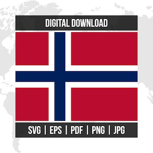 Norway Flag | National Flag | svg eps pdf png jpg | High-Quality Vector Digital Download