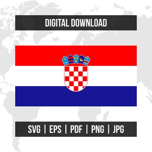 Croatia Flag | National Flag | svg eps pdf png jpg | High-Quality Vector Digital Download