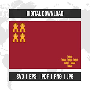 Murcia Flag | Spain Autonomous Community Flag | svg eps pdf png jpg | High-Quality Vector Digital Download
