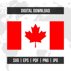 Canada Flag | National Flag | svg eps pdf png jpg | High-Quality Vector Digital Download