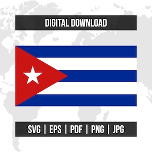 Cuba Flag | National Flag | svg eps pdf png jpg | High-Quality Vector Digital Download