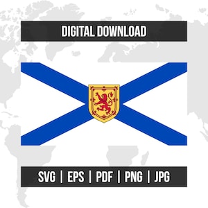 Nova Scotia Flag | Provincial Flag | svg eps pdf png jpg | High-Quality Vector Digital Download