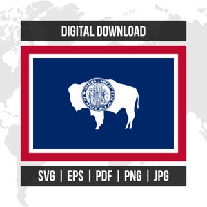 Wyoming Flag | State Flag | Printable Vector Files | Digital Download