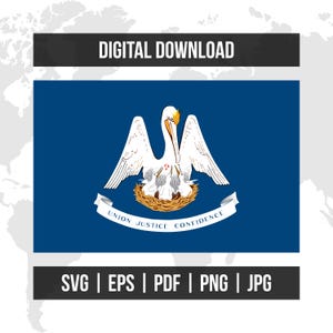 Louisiana Flag | State Flag | Printable Vector Files | Digital Download