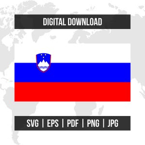 Slovenia Flag | National Flag | svg eps pdf png jpg | High-Quality Vector Digital Download