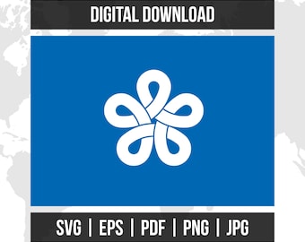 北海道旗、日本、ユニークなプリント、3 x 5 フィート / 90 x 150 cm