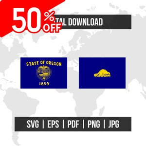 Oregon Flag Bundle | State Flag | Printable Vector Files | Digital Download