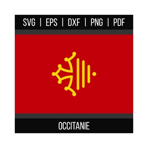Occitanie Flag | Regional Flag | svg eps dxf png pdf | HQ High-Res Vector Digital Download