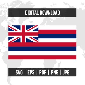 Hawaii Flag | State Flag | Printable Vector Files | Digital Download
