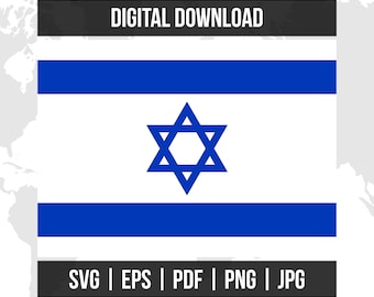 Israel Flag | National Flag | svg eps pdf png jpg | High-Quality Vector Digital Download