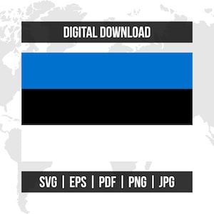 Estonia Flag | National Flag | svg eps pdf png jpg | High-Quality Vector Digital Download