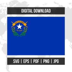 Nevada Flag | State Flag | Printable Vector Files | Digital Download