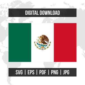 Mexico Flag | National Flag | svg eps pdf png jpg | High-Quality Vector Digital Download