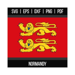 Normandy Flag | Regional Flag | svg eps dxf png pdf | HQ High-Res Vector Digital Download