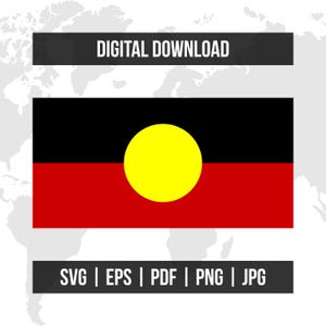 オーストラリア先住民旗 | 先住民旗 | 印刷可能なベクターファイル | デジタルダウンロード